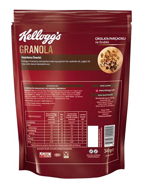 Kellogg S Granola Ikolata Par Ac Kl Ve F Nd Kl Gr X Adet