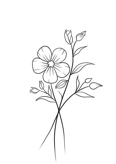 Pin By Ksuf Rud On Imprimibles In Flower Line Drawings Flower