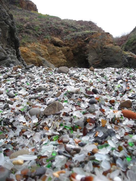 Gorgeous The Glass Beach In Fort Bragg California Battlegroud Between