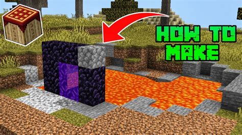 How To Make Nether Portal With Lava Pool Minecraft Java Bedrock Easy Trick Youtube