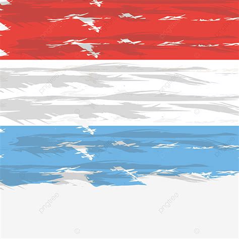 Diseños Estilizados Pinceles Pintados Bandera De Luxemburgo PNG