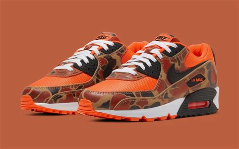 Nike Air Max 90 Orange Duck Camo CW4039 800 Sneaker Style