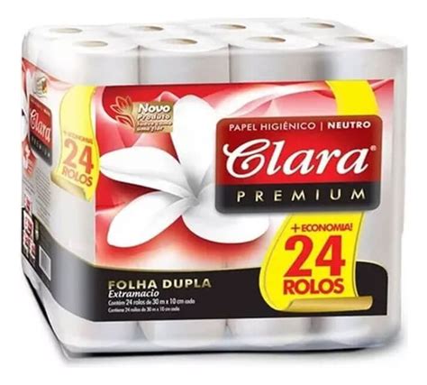 Papel Higiénico Clara Doble Hoja Premium 30m X 24 Rollos La Tentación