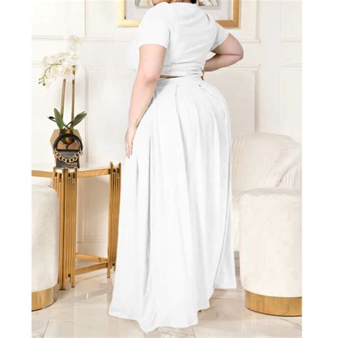 Summer Plus Size Two Piece Skirt Set Plus Size Two Piece Set Wholesale Chic Lover Chic Lover