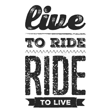 Live To Ride Cool Biker Quote For T Shirt Motorcycle Print Banner