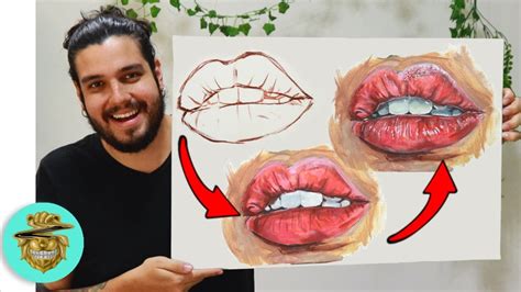 COMO pintar LABIOS realistas FÁCIL Tutorial PASO a PASO YouTube