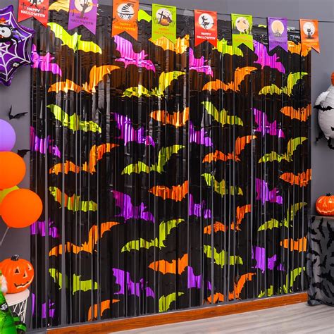 Lolstar Halloween Party Decorations Pack Green Orange Purple Bat