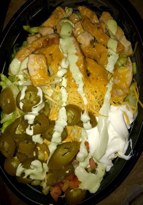 Keto Taco Bell Power Menu Bowl W Chicken No Rice No Beans Add Nacho Cheese Add JalapeÑos