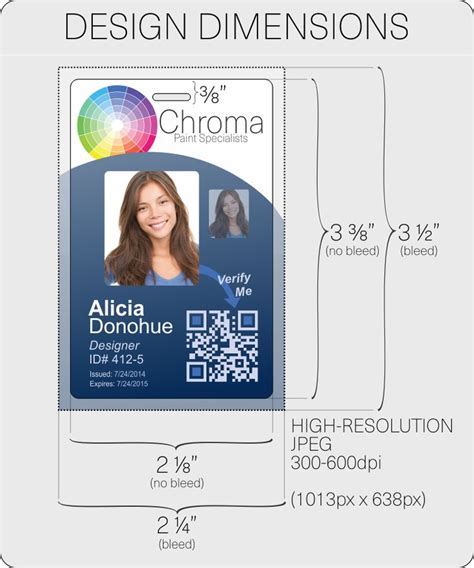 ID Card Layout Design Dimensions