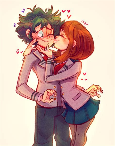 Uraka X Deku Kiss