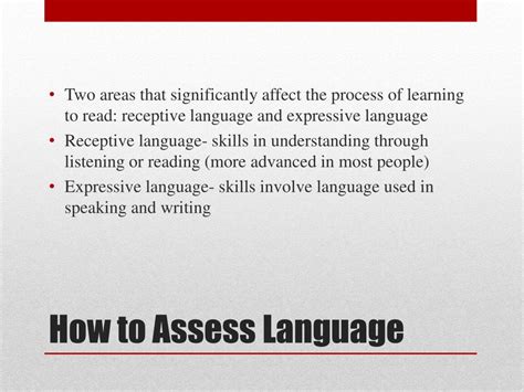 Ppt Chapter 5 Language Assessment Oral And English Language Learner