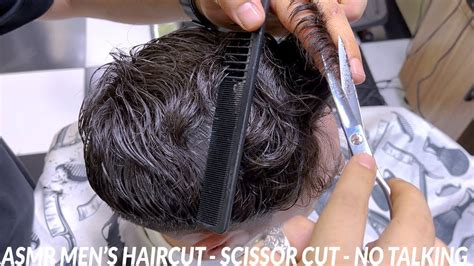 Asmr Men S Haircut Scissor Cut No Talking Youtube