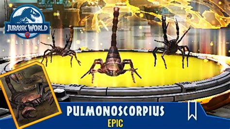 Wow 😱 Pulmonoscorpius Unlocked Jurassic World Alive Youtube