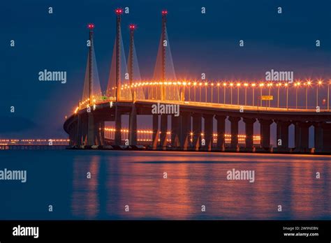 Penang Bridge at night Stock Photo - Alamy