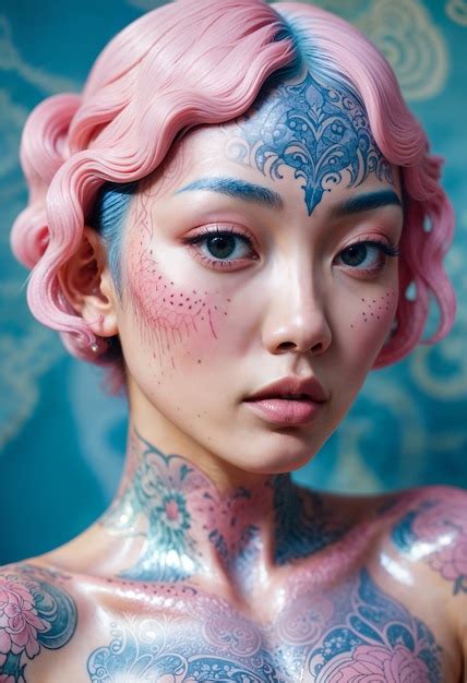 Une fille asiatique tatouée Photo Gratuite