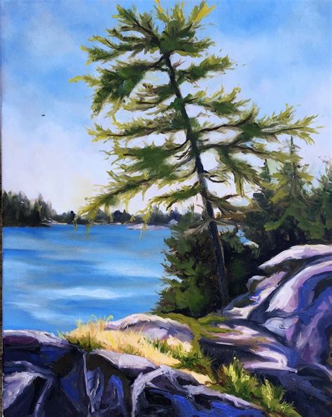 Creating Impact By Painting Sunshine 2016 Paintings Georgian Bay