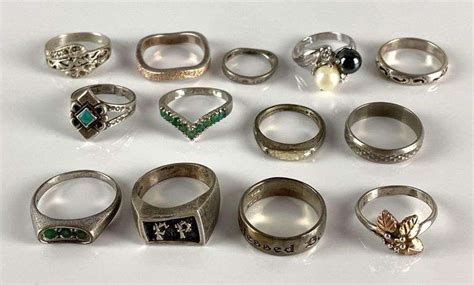 Group Of Sterling Silver Rings Matthew Bullock Auctioneers