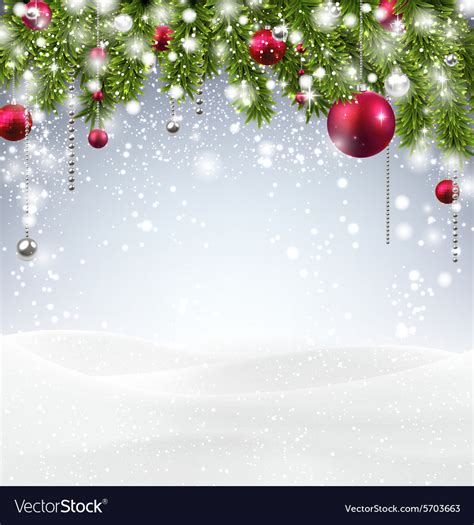 Christmas Background With Snow Royalty Free Vector Image