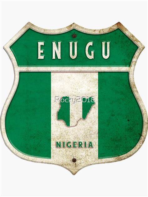 Enugu Nigeria Coat Of Arms Flag Design Sticker For Sale By Rocky2018 Redbubble