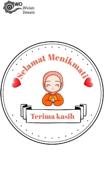 Cetak Stiker Label Produk Selamat Menikmati Terimakasih Siap Tempel Isi