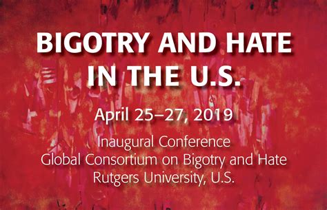 Bigotry And Hate In The Us Rutgers