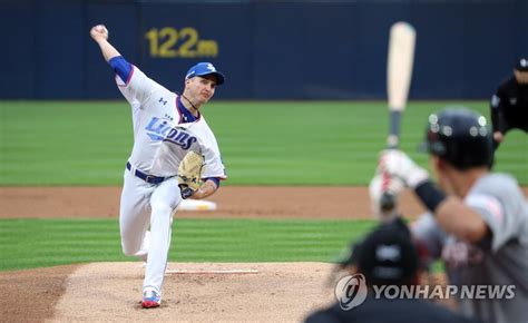 삼성 뷰캐넌 한국 무대 첫 완투승sk전 9이닝 1실점 연합뉴스