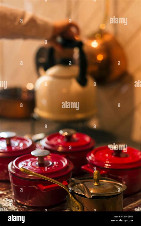 Woman Boiling Water To Hi Res Stock Photography And Images Alamy