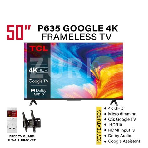 TCL 50P635 50 inch 4K HDR Google TV - tclkenya