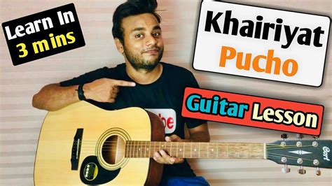 Khairiyat Guitar Chords Lesson Arijit Singh Guitar Cover Capo