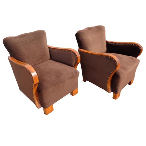 Pair Art Deco Lounge Chairsc 1930s Modernist For Sale At 1stdibs