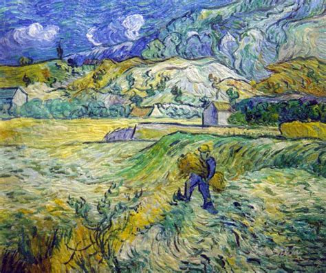 Landscape At Saint Remy Painting By Vincent Van Gogh Reproduction