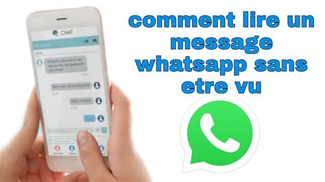 Comment Lire Un Message Whatsapp Sans Tre Vu Youtube