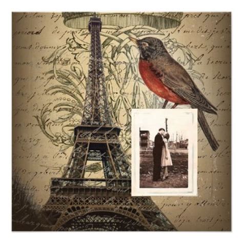 Shoppingelegant Eiffel Tower Scripts Vintage Anniversary Custom