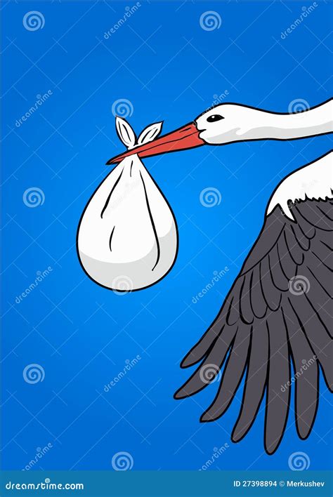 Flying Stork With Baby Stock Images - Image: 27398894