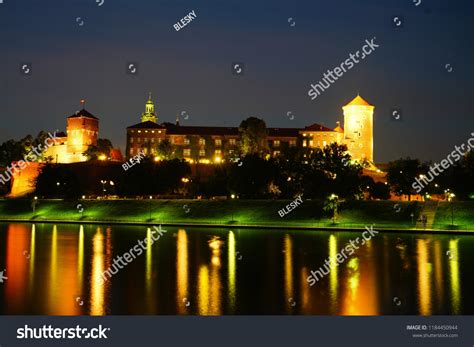 Wawel Royal Castlezamek Na Wawelu Night Stock Photo