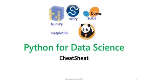 Top 5 Python Libraries For Data Science Cheat Sheat Ppt