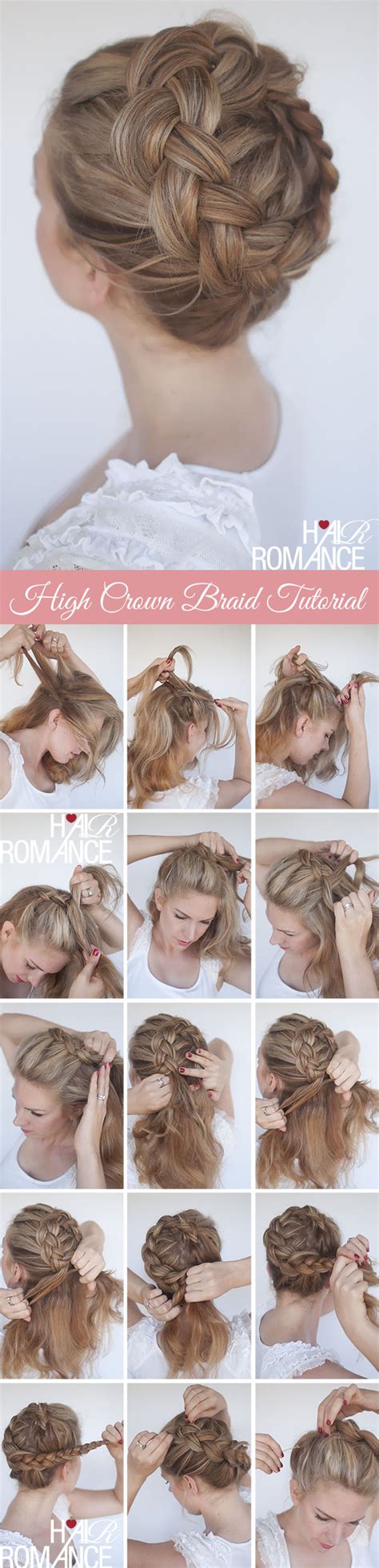 New Braid Tutorial The High Braided Crown Hairstyle Hair Romance