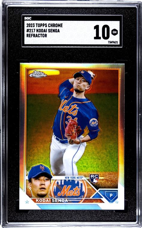 2023 Topps Chrome Kodai Senga RC 217 Refractor SGC 10 New York Mets