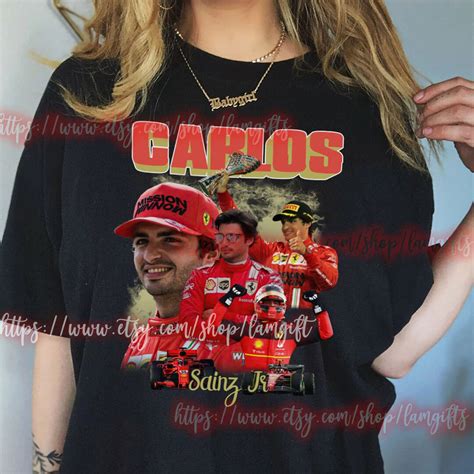 Carlos Sainz Jr 90s Vintage Bootleg Shirt Vintage Racing Etsy