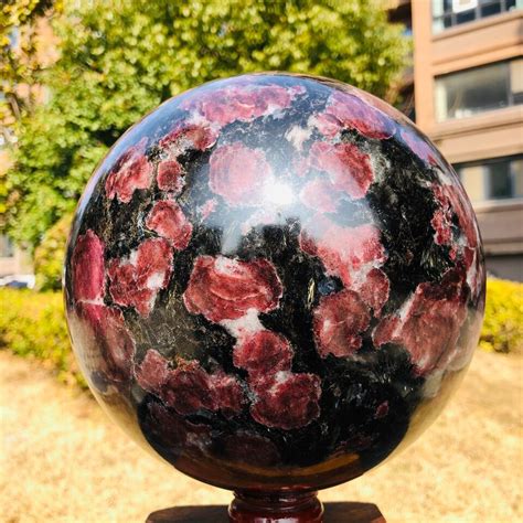 22 48LB Large Natural Garnet Sphere Crystal Firework Stone Ball Reiki