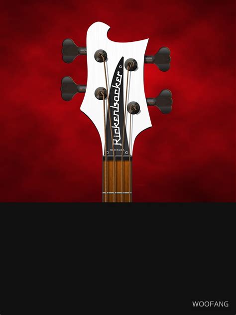 "GUITAR HEADSTOCK ART - RICKENBACKER 4003 WHITE BASS" T-shirt by ...