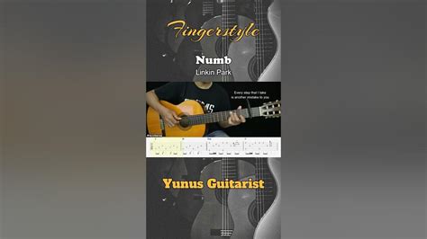 Numb Linkin Park Fingerstyle Guitar Tutorial Tab And Lyrics Youtube