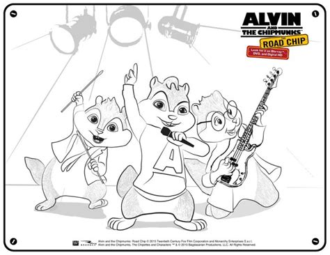 Free Alvin and The Chipmunks Coloring Page - Mama Likes This