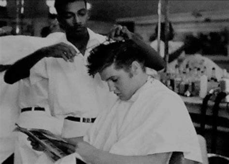 Elvis Getting A Haircut At Jims Barber Shop In Memphis July 1956