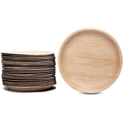 Compostable Biodegradable Disposable Palm Leaf Plates Sturdy