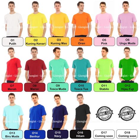 Jual Kaos Polos Combed 20s 100 Cotton Baju Polos Kaos Polos