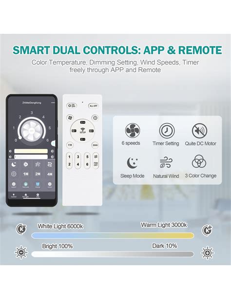oaks aura  led smart app remote control ceiling fans  lights
