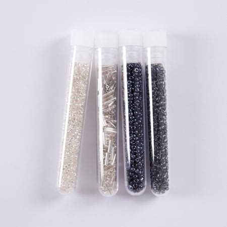 Tubes De Perles De Rocaille Tons Noirs Et Argent S Cr Alia Perles