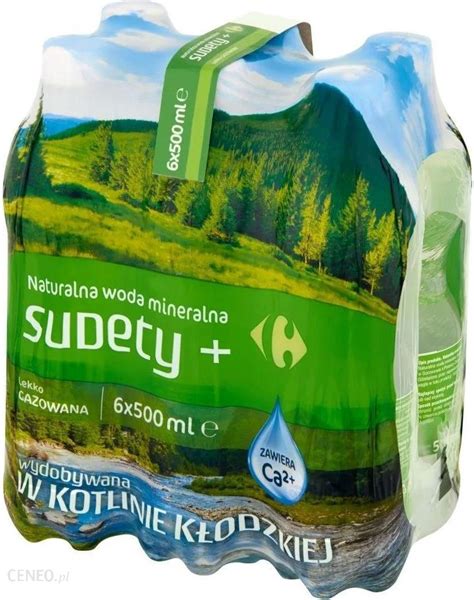 Carrefour Sudety Naturalna Woda Mineralna Lekko Gazowana 6X500ml