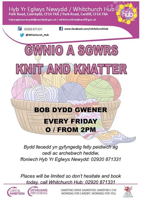 Gwnio A Sgwrs Knit And Knatter Hyb Yr Eglwys Newydd Whitchurch Hub